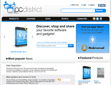 Tablet Screenshot of pcdistrict.com